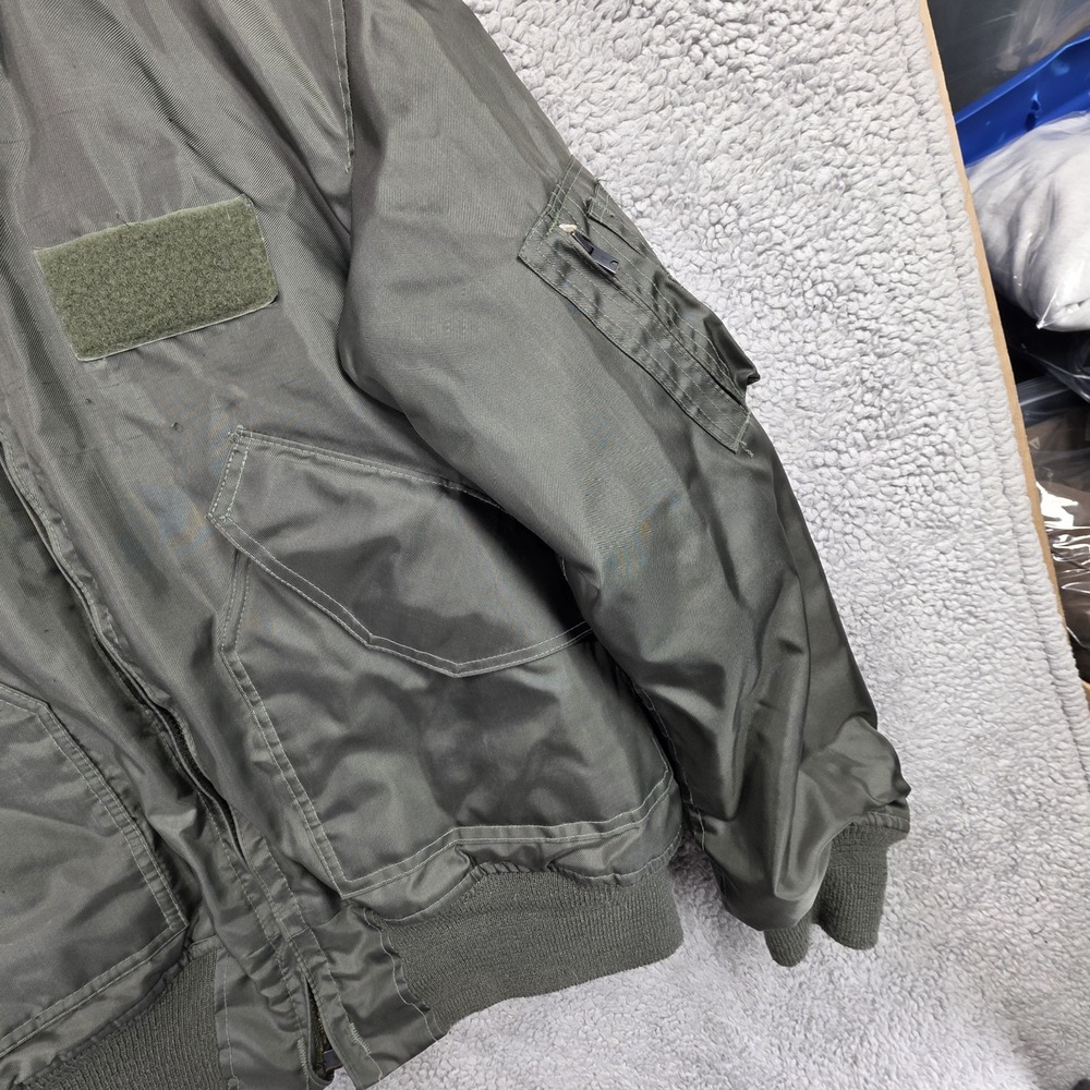 Vintage CWU-45/P Winter Weight Flight Jacket Isratex Inc Green Size Large - Picture 3 of 16